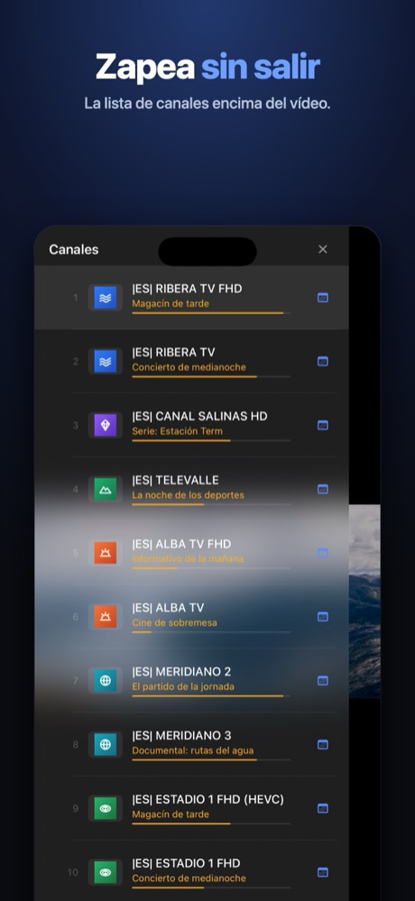Zapea sin salir del vídeo: la lista de canales encima de lo que estás viendo